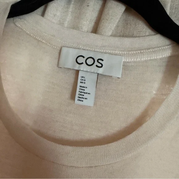 COS Off-White 100% merino wool crew neck - Picture 3 of 7